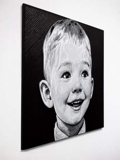 3D-Reliefporträt eines Kindes nach Lieblingsfoto von Liem & Fam